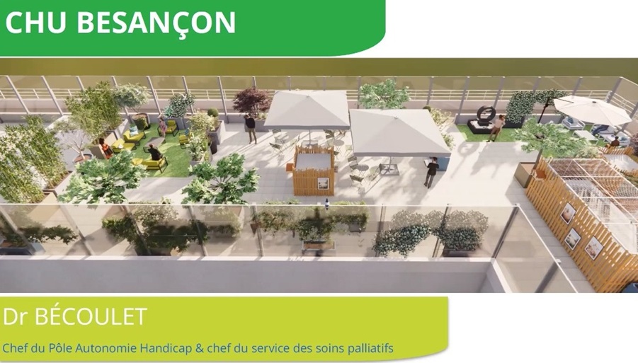 Maquette jardin therapeutique CHU Besançon